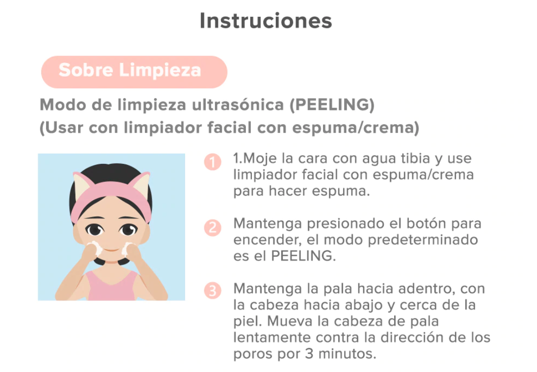 Máquina de iones ultrasónica limpieza de poros faciales de limpieza de espinillas