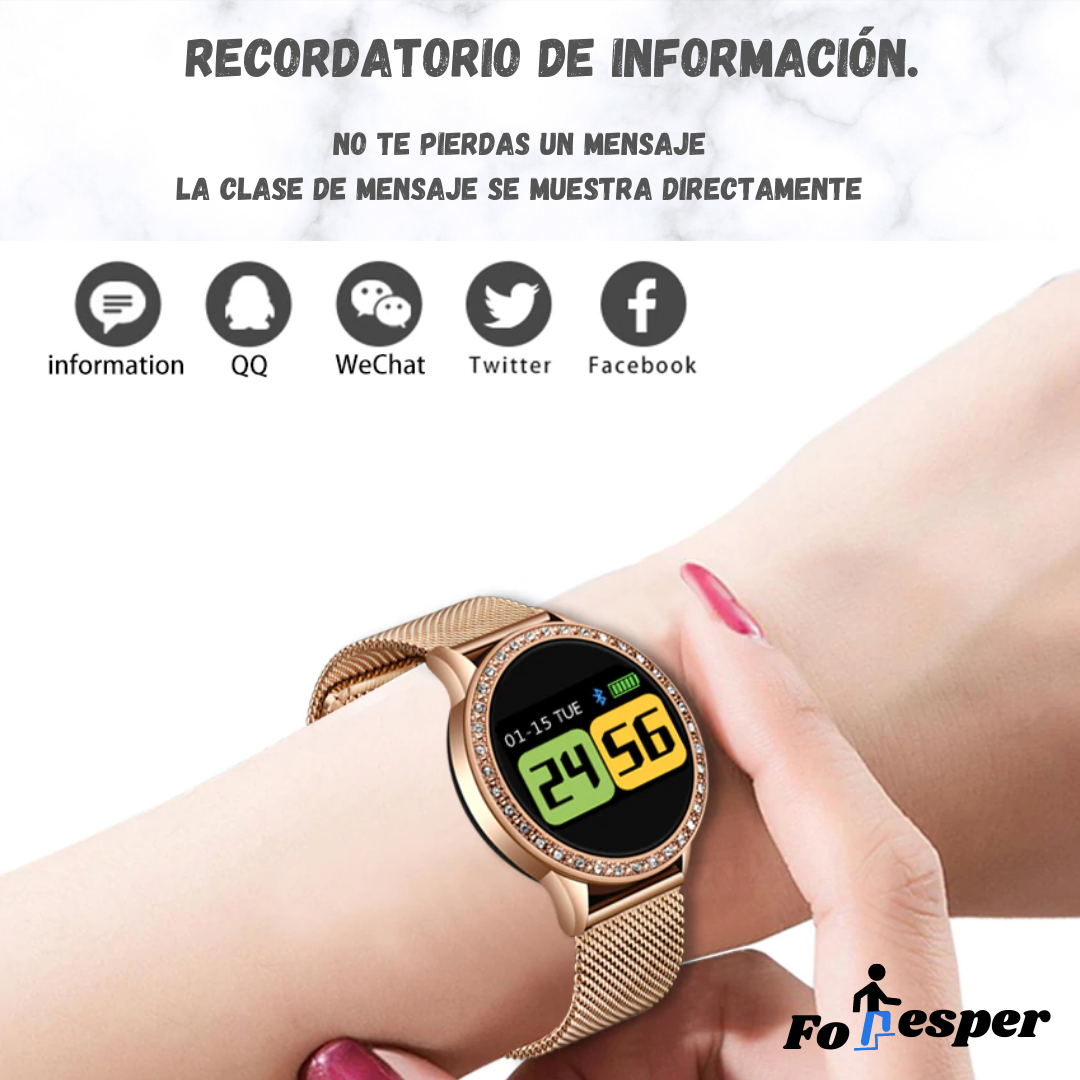 Reloj inteligente de lujo oro rosa