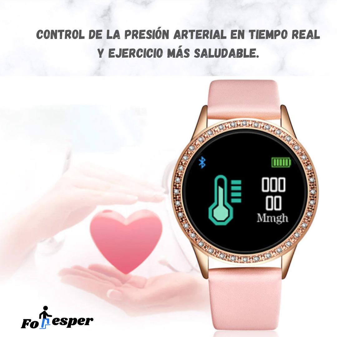 Reloj inteligente de lujo oro rosa