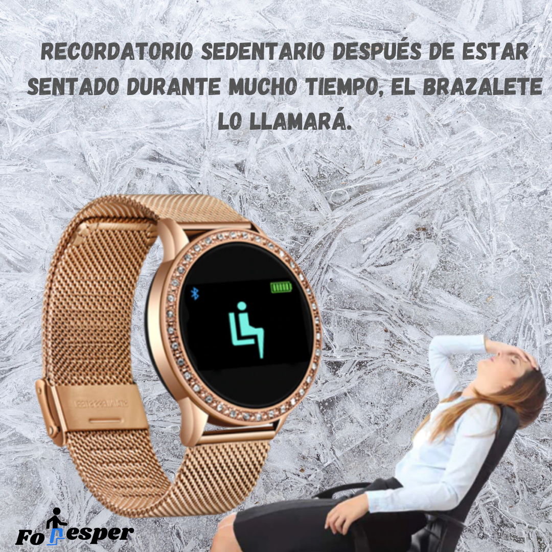 Reloj inteligente de lujo oro rosa