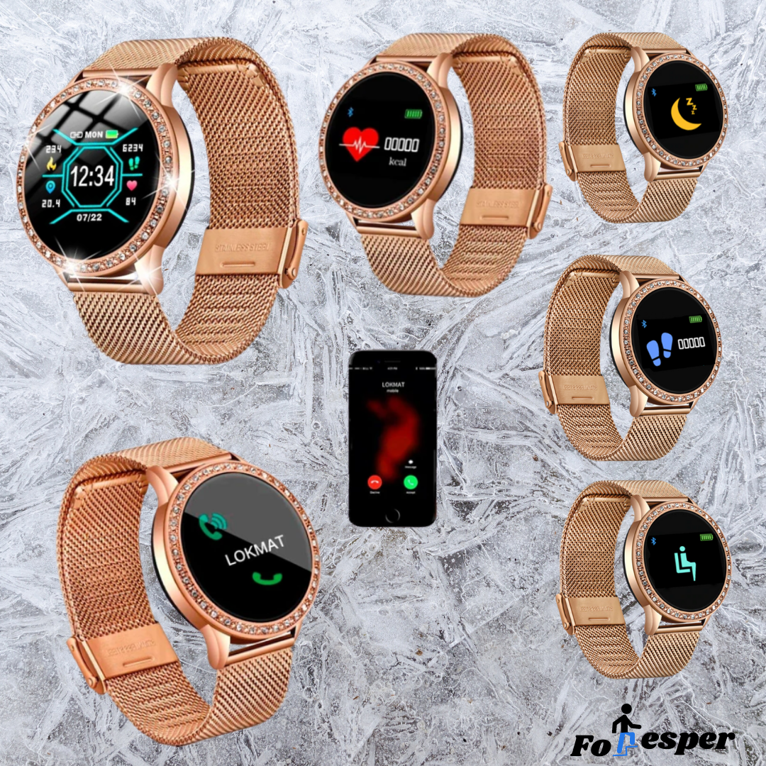 Reloj inteligente de lujo oro rosa