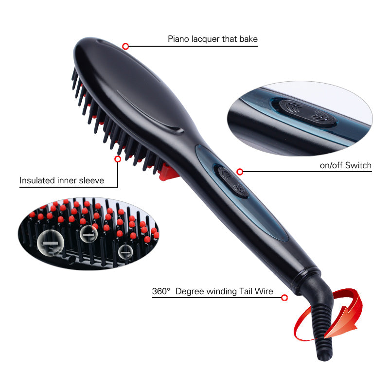 Escova elétrica alisadora de Cabelo uso fácil e Rápido.(PROMOÇÃO)
