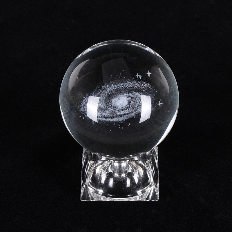 Esfera De Vidro Galaxia 3D sistema solar com lâmpada de Cristal. Peças únicas
