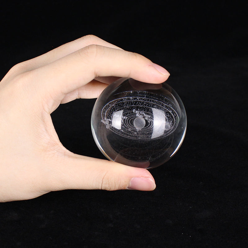 Esfera De Vidro Galaxia 3D sistema solar com lâmpada de Cristal. Peças únicas
