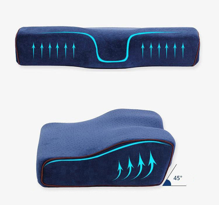 Travesseiros cervicais de memória em forma de borboleta Relaxe a coluna cervical , Sono Profundo