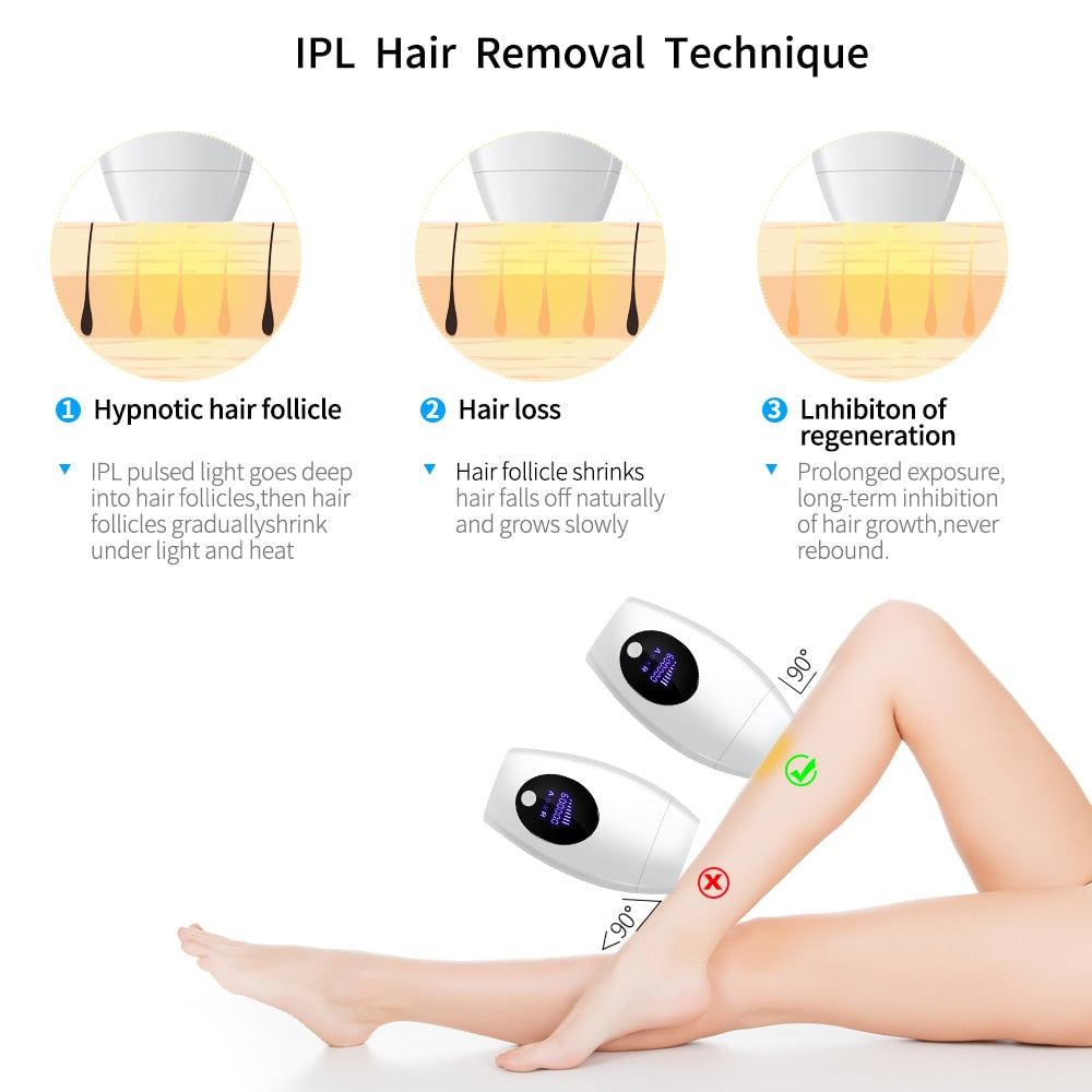 Laser depilador indolor, 600000 flash profissional