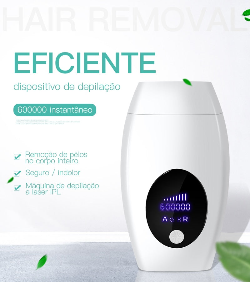 Laser depilador indolor, 600000 flash profissional