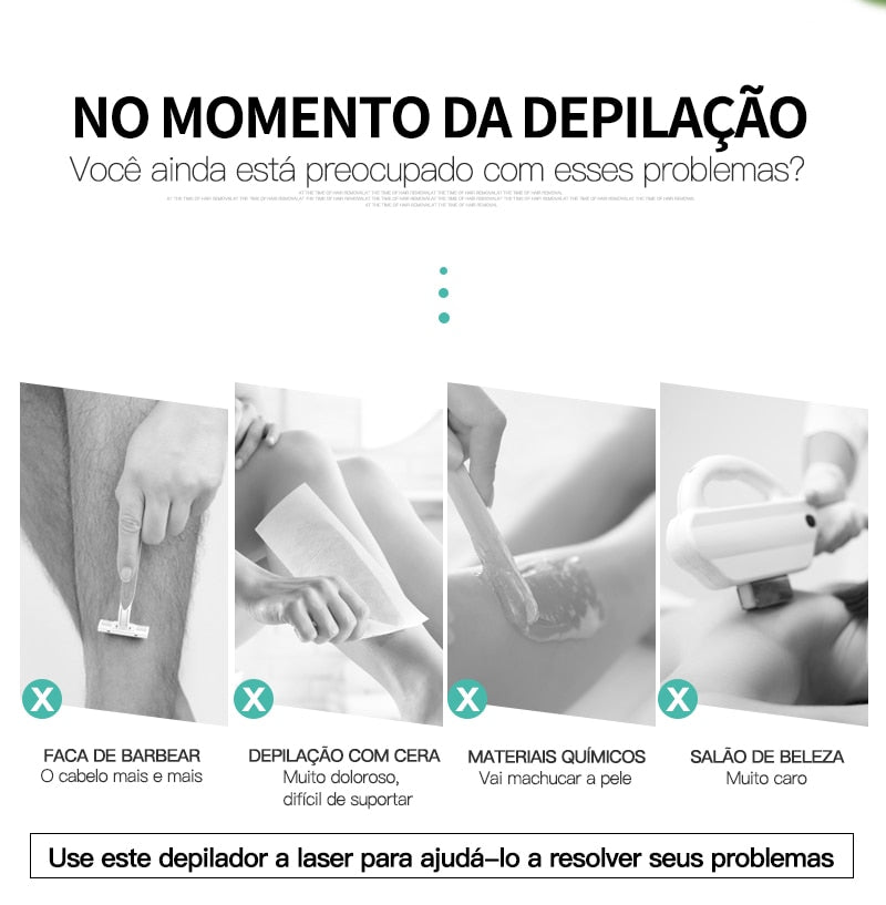 Laser depilador indolor, 600000 flash profissional