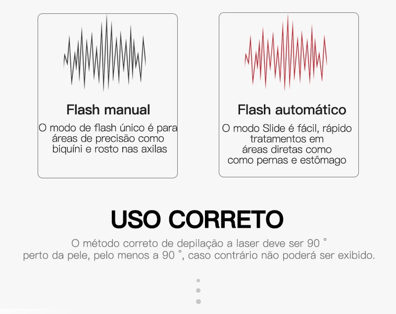 Laser depilador indolor, 600000 flash profissional