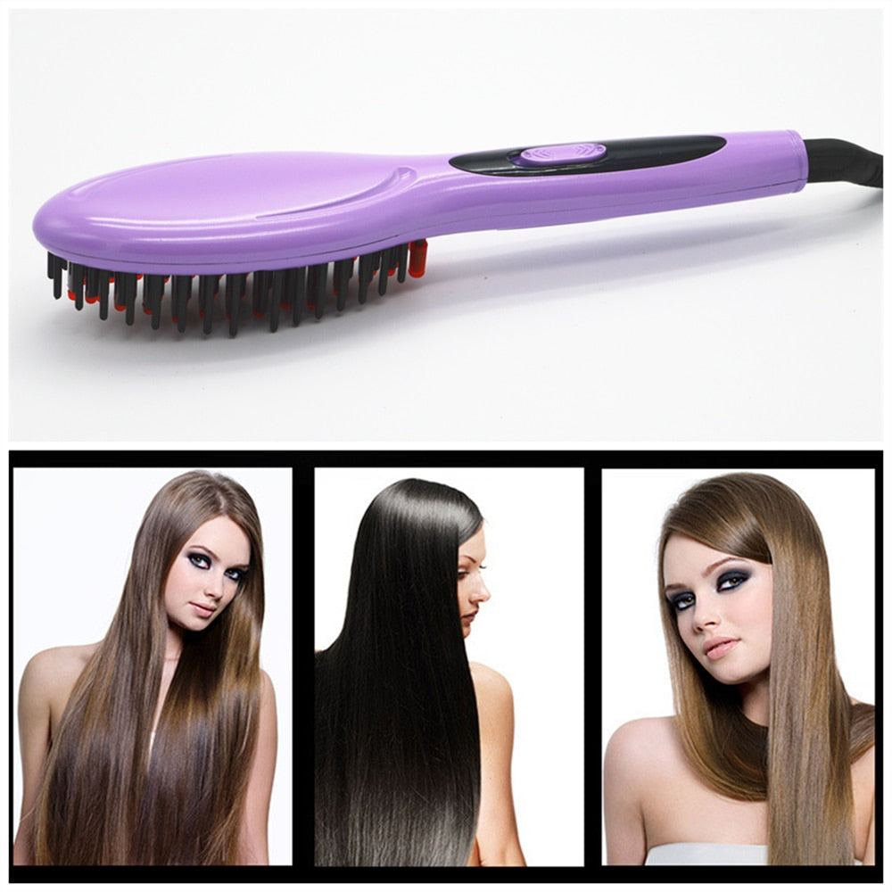 Escova elétrica alisadora de Cabelo uso fácil e Rápido.(PROMOÇÃO)