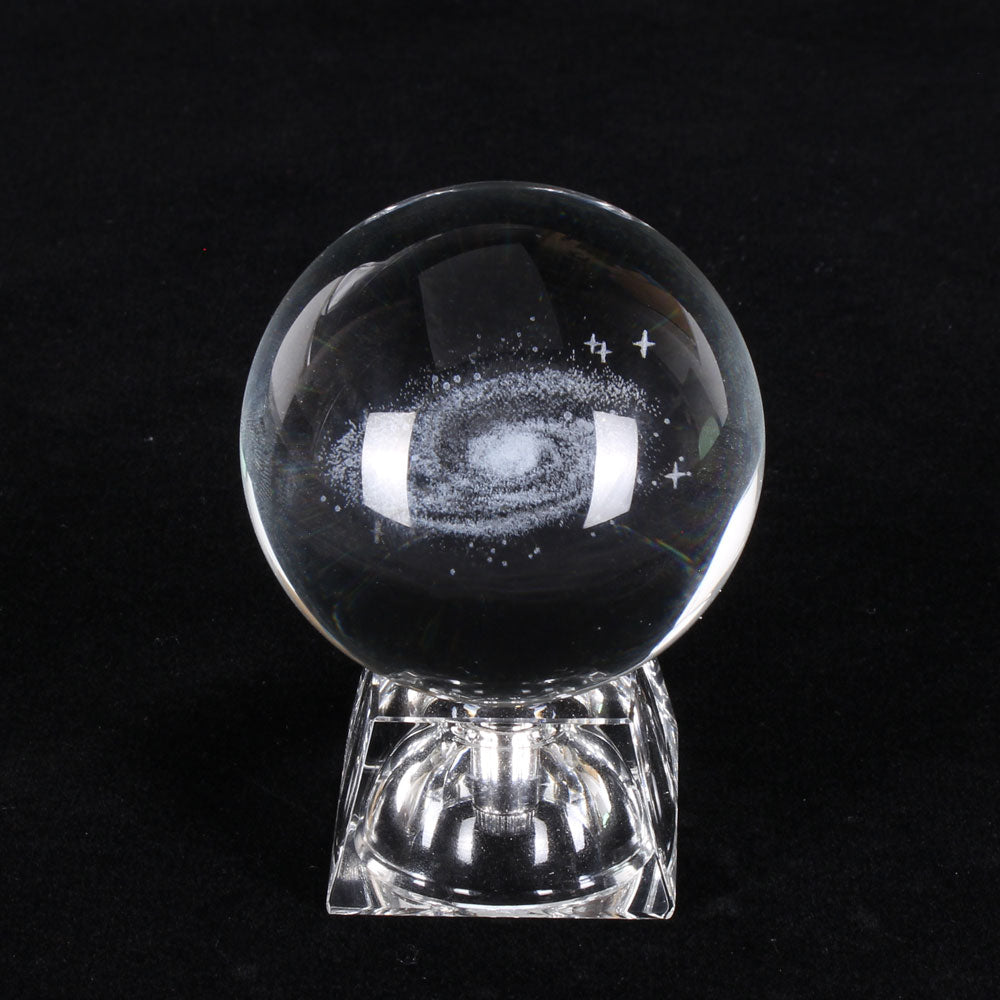 Esfera De Vidro Galaxia 3D sistema solar com lâmpada de Cristal. Peças únicas