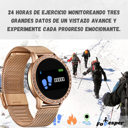 Reloj inteligente de lujo oro rosa