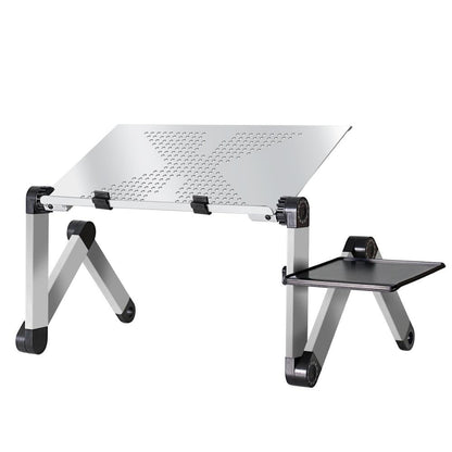 Mesa portátil multifuncional em alumínio, ajuste 360º  +  cooler.