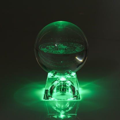 Esfera De Vidro Galaxia 3D sistema solar com  lâmpada de Cristal.  Peças únicas