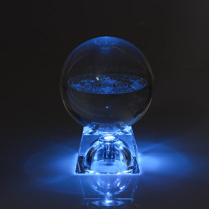 Esfera De Vidro Galaxia 3D sistema solar com  lâmpada de Cristal.  Peças únicas