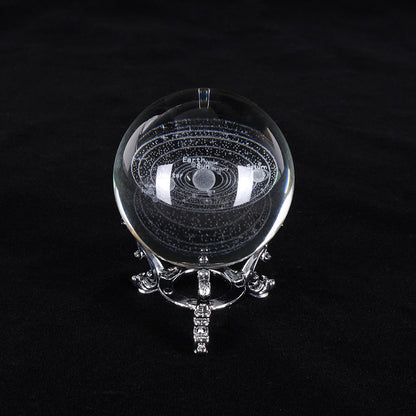 Esfera De Vidro Galaxia 3D sistema solar com  lâmpada de Cristal.  Peças únicas