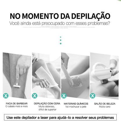 Laser depilador indolor, 600000 flash profissional