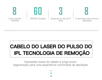 Laser depilador indolor, 600000 flash profissional