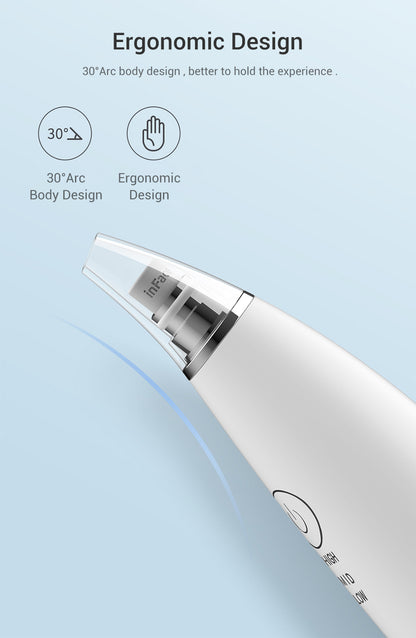 Inface eléctrico Eliminador de espinillas faciales e aspiradora de punto negro.