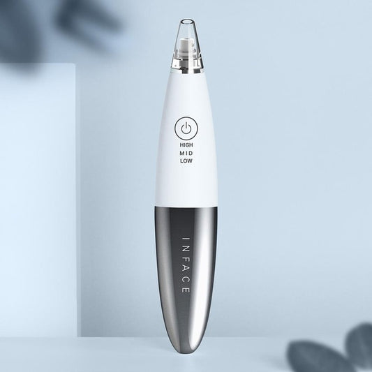 Inface eléctrico Eliminador de espinillas faciales e aspiradora de punto negro.