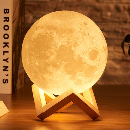Luminária de lua 3D  Recarregável 3 Modelos, 2 cores / 3 cores e 16 cores  com Controle Remoto.